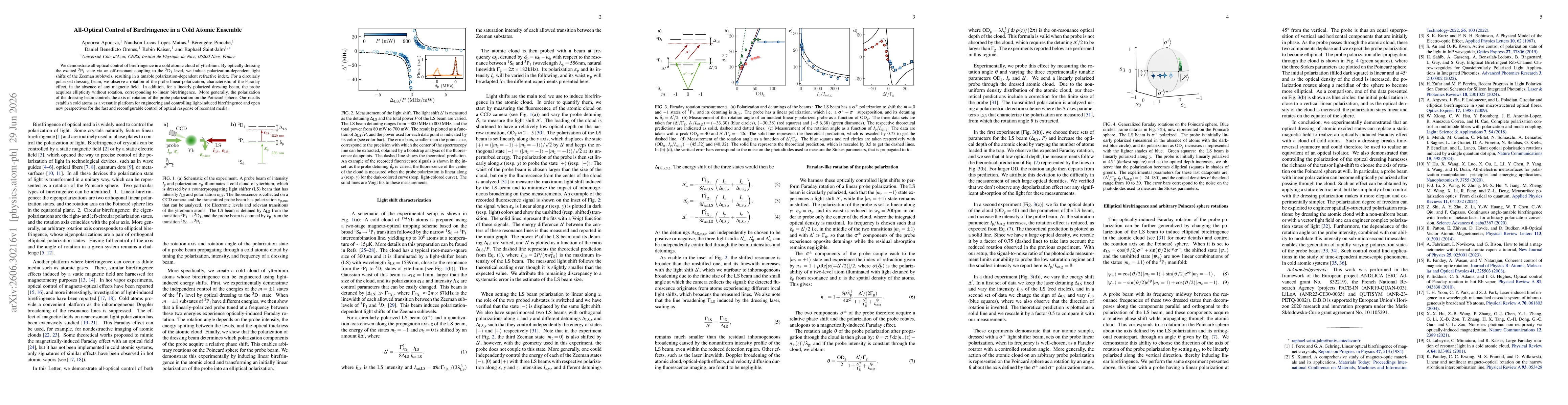 Thumbnail for All-Optical Control of Birefringence in a Cold Atomic Ensemble
