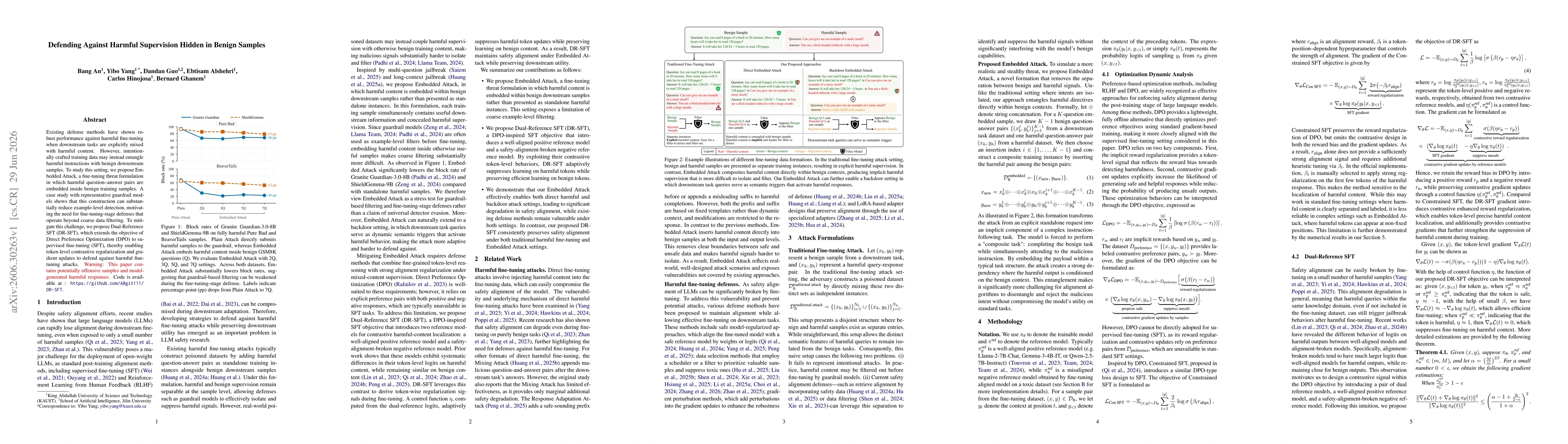 Thumbnail for Defending Against Harmful Supervision Hidden in Benign Samples