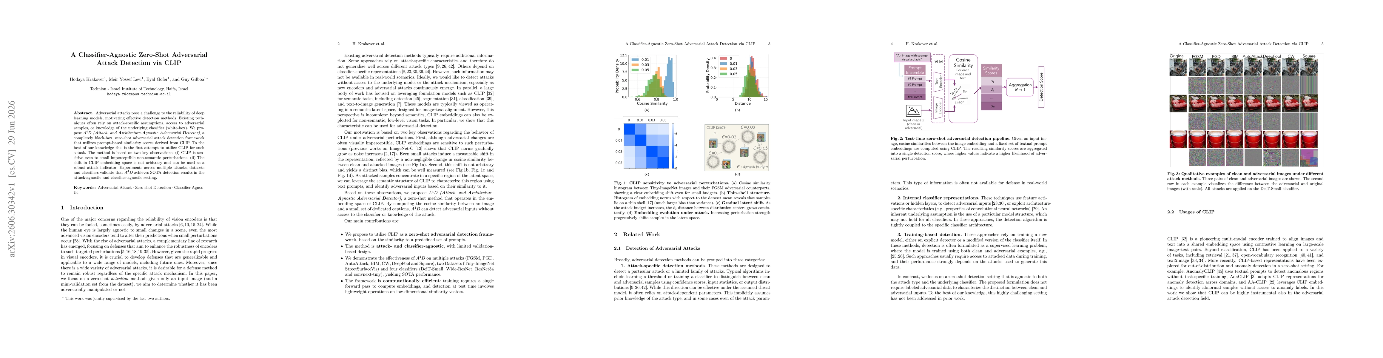 Thumbnail for A Classifier-Agnostic Zero-Shot Adversarial Attack Detection via CLIP