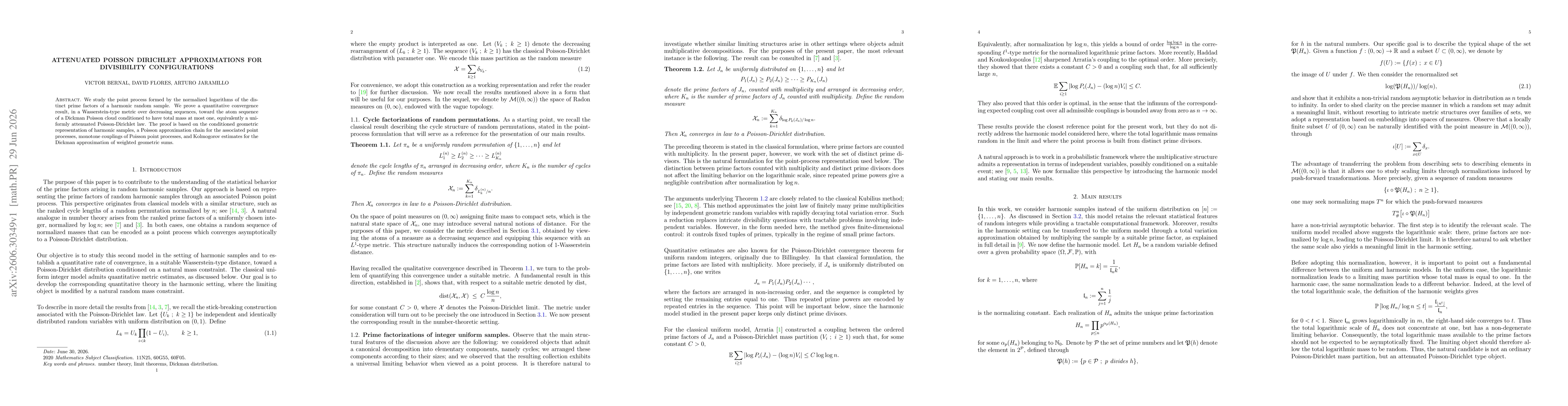 Thumbnail for Attenuated Poisson Dirichlet approximations for divisibility configurations
