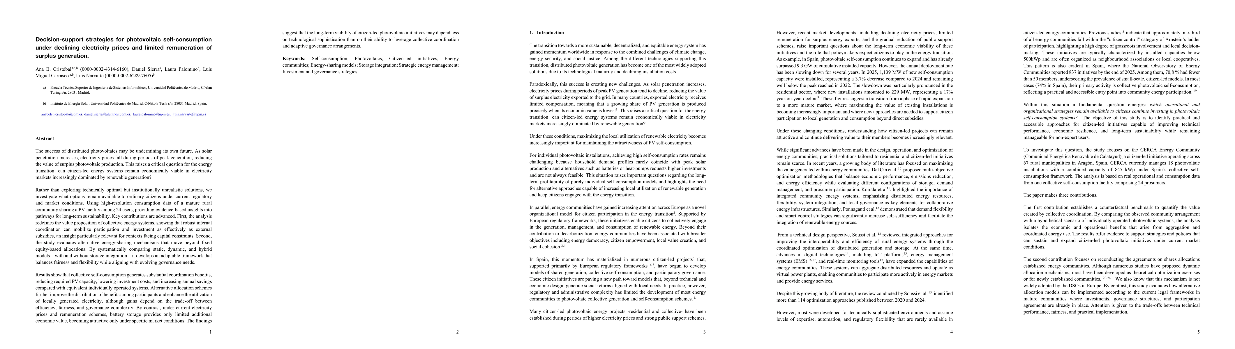 Thumbnail for Decision-support strategies for photovoltaic self-consumption under declining electricity prices and limited remuneration of surplus generation