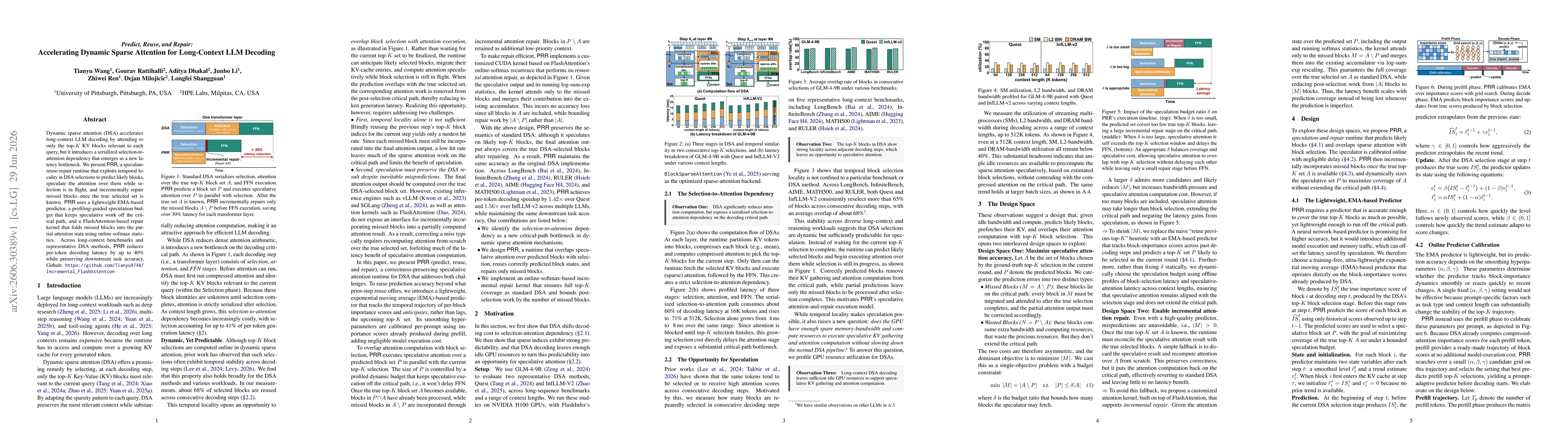 Thumbnail for Predict, Reuse, and Repair: Accelerating Dynamic Sparse Attention for Long-Context LLM Decoding