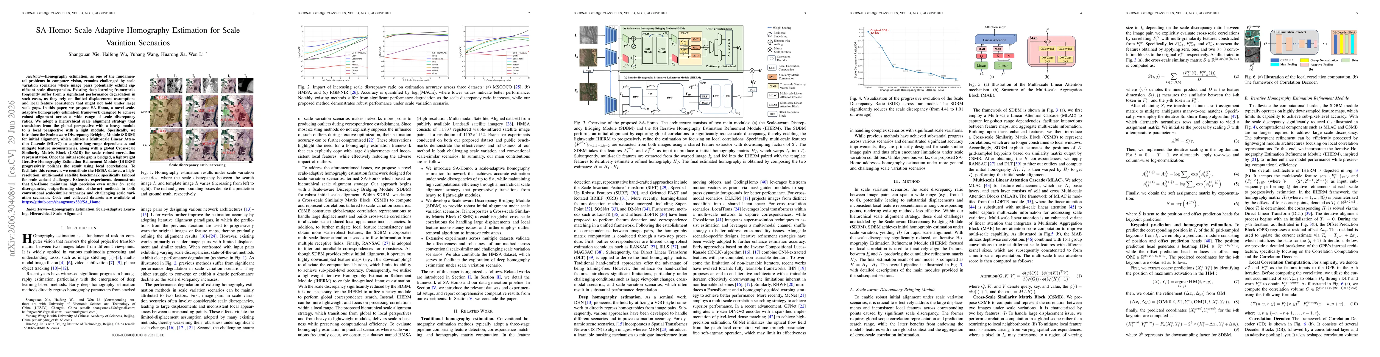 Thumbnail for SA-Homo: Scale Adaptive Homography Estimation for Scale Variation Scenarios