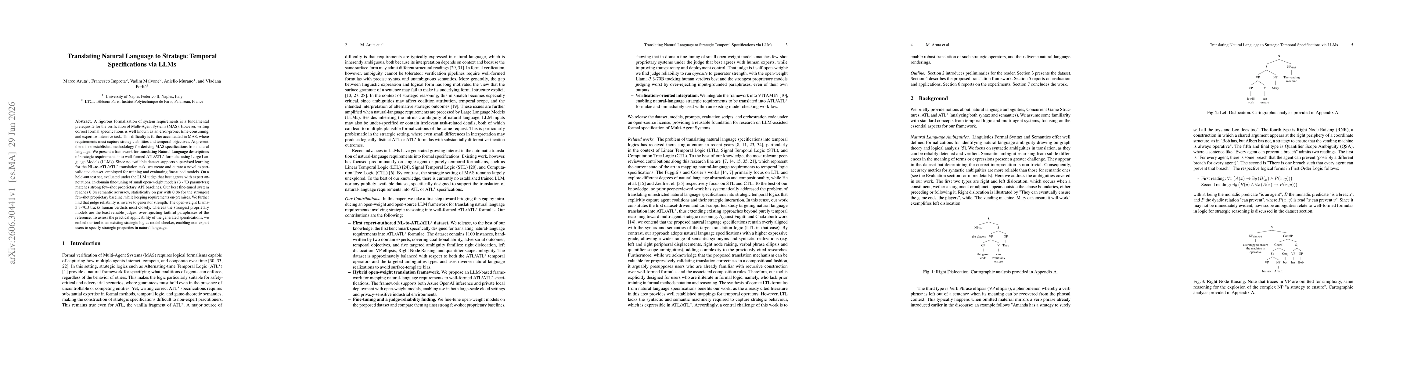 Thumbnail for Translating Natural Language to Strategic Temporal Specifications via LLMs
