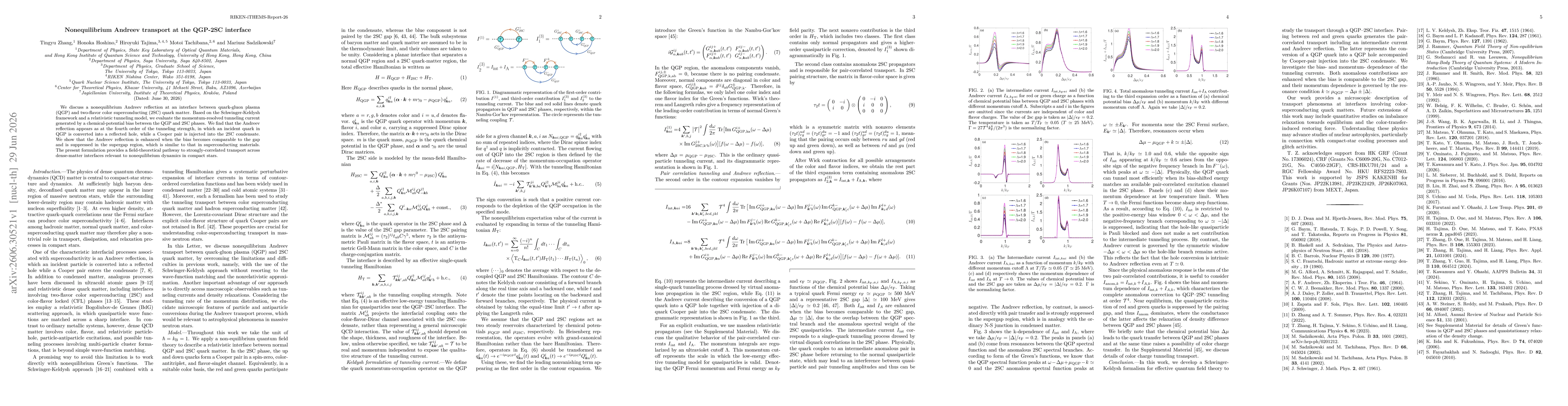 Thumbnail for Nonequilibrium Andreev transport at the QGP-2SC interface