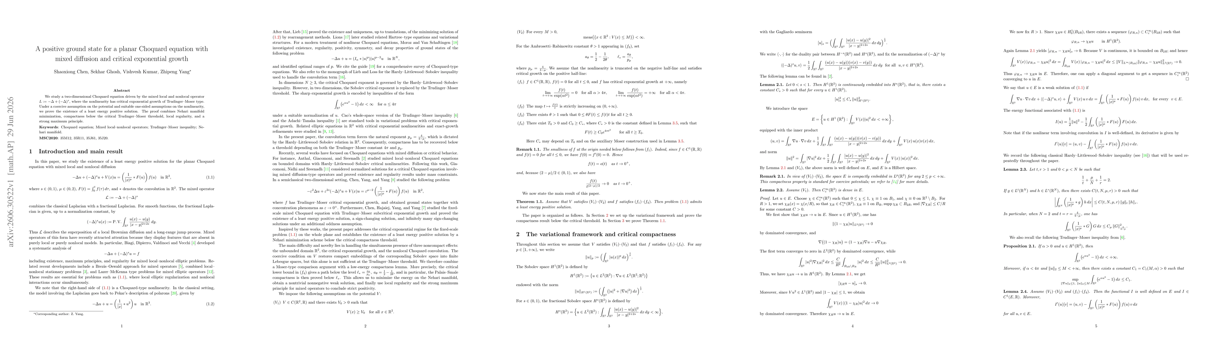 Thumbnail for A positive ground state for a planar Choquard equation with mixed diffusion and critical exponential growth