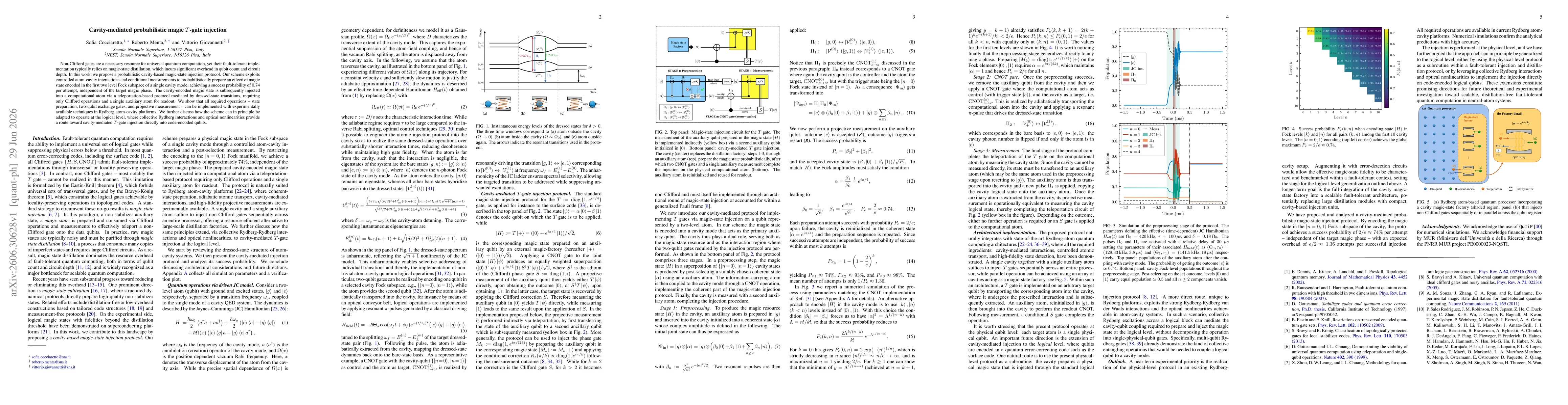 Thumbnail for Cavity-mediated probabilistic magic $T$-gate injection