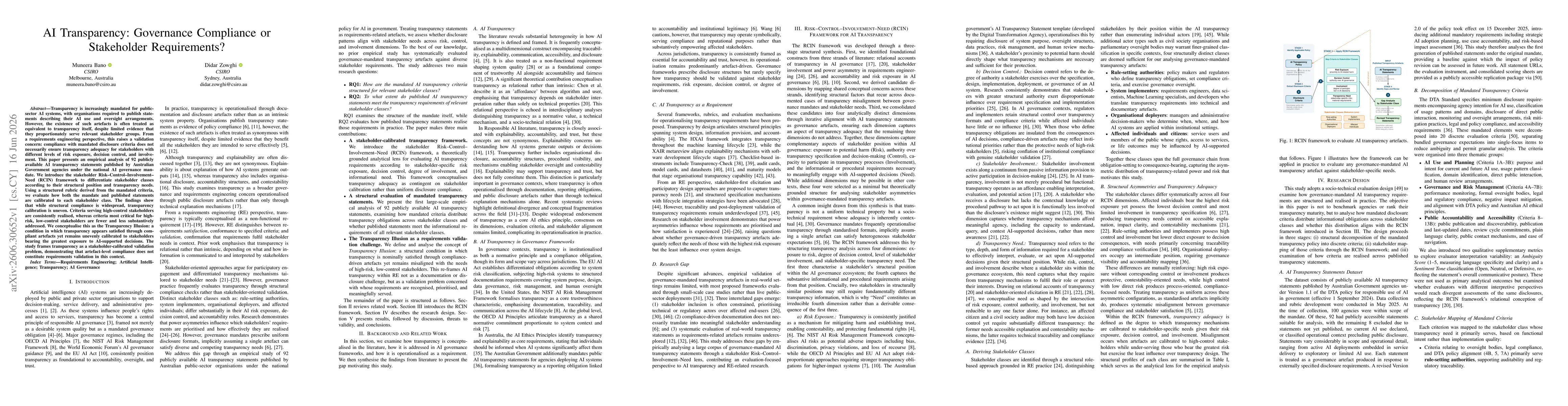Thumbnail for AI Transparency: Governance Compliance or Stakeholder Requirements?