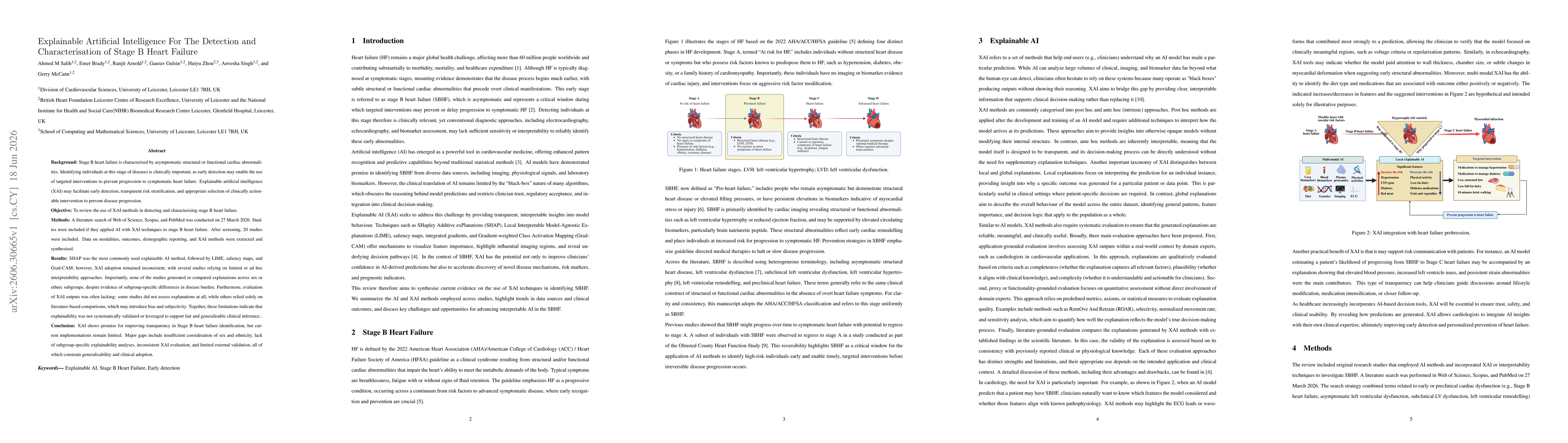 Thumbnail for Explainable Artificial Intelligence For The Detection and Characterisation of Stage B Heart Failure