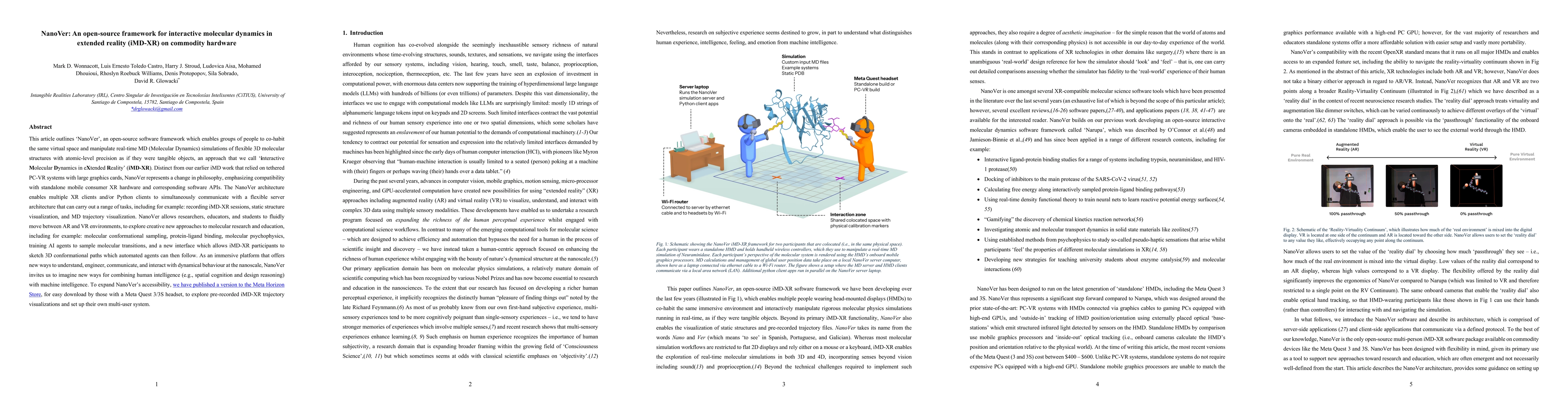 Thumbnail for NanoVer: An open-source framework for interactive molecular dynamics in extended reality (iMD-XR) on commodity hardware