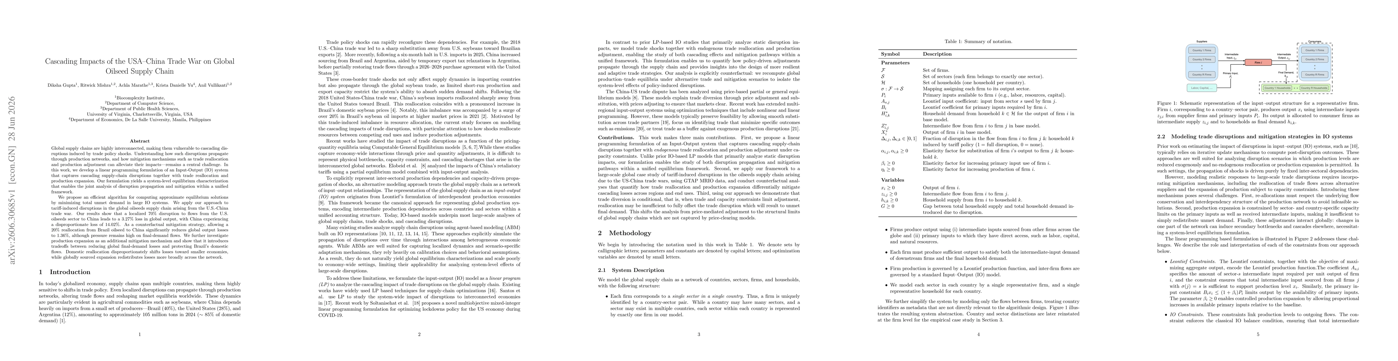 Thumbnail for Cascading Impacts of the USA--China Trade War on Global Oilseed Supply Chain