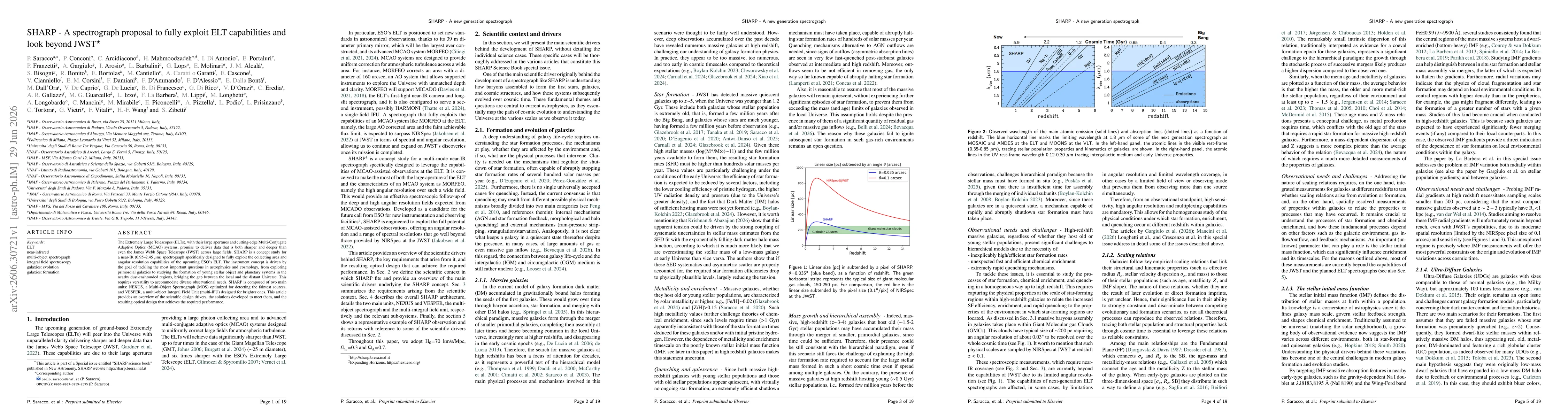 Thumbnail for SHARP -- A spectrograph proposal to fully exploit ELT capabilities and look beyond JWST