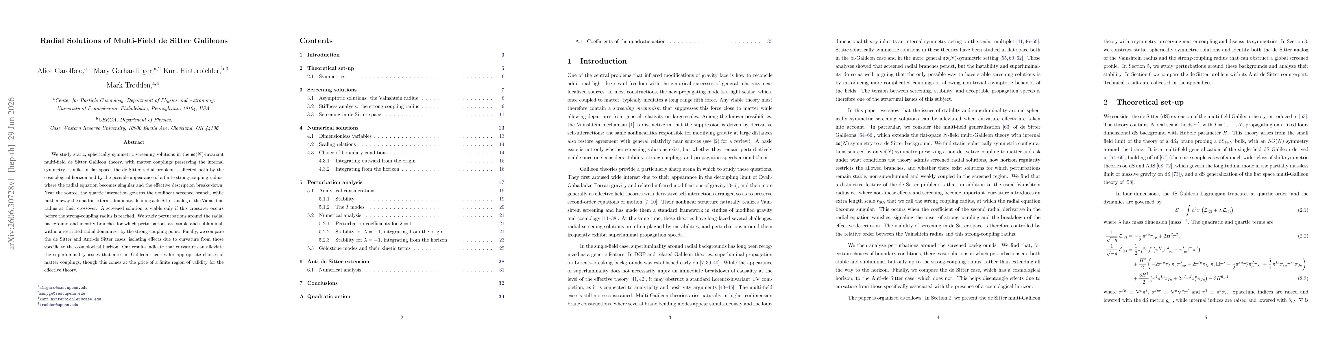 Thumbnail for Radial Solutions of Multi-Field de Sitter Galileons