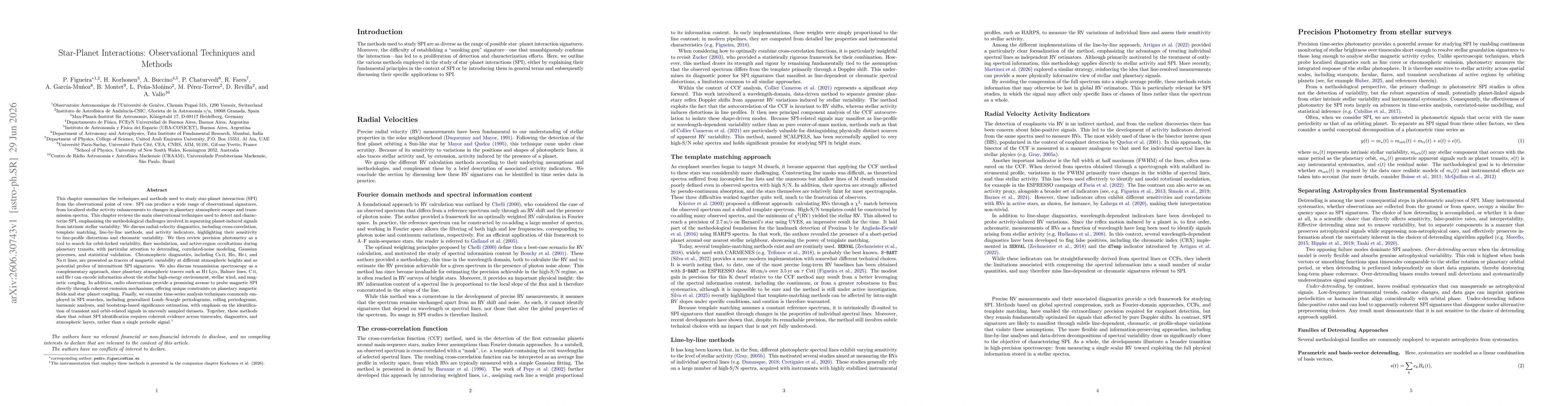Thumbnail for Star-Planet Interactions: Observational Techniques and Methods