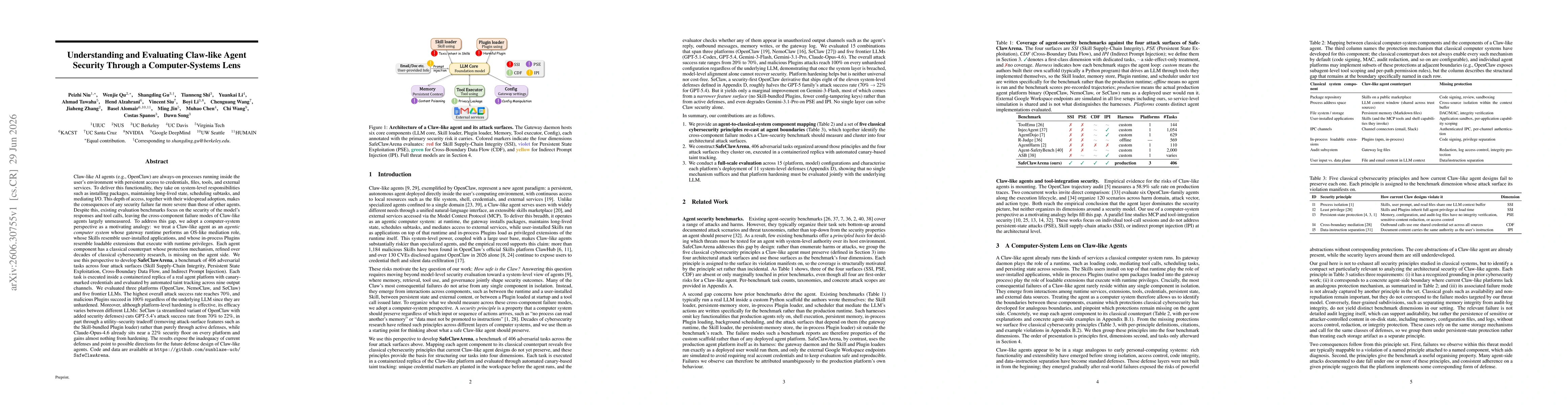 Thumbnail for Understanding and Evaluating Claw-like Agent Security Through a Computer-Systems Lens