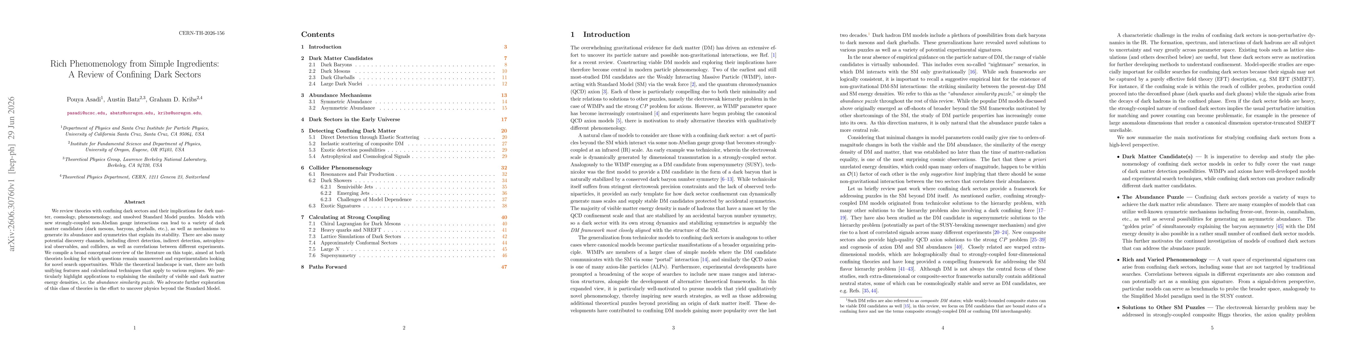 Thumbnail for Rich Phenomenology from Simple Ingredients: A Review of Confining Dark Sectors