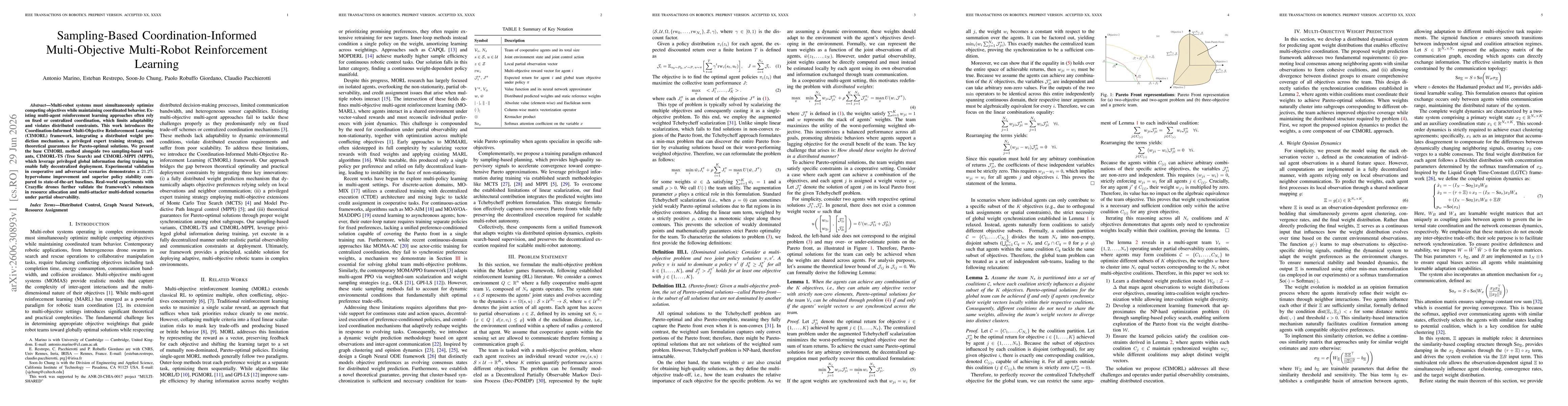 Thumbnail for Sampling-Based Coordination-Informed Multi-Objective Multi-Robot Reinforcement Learning
