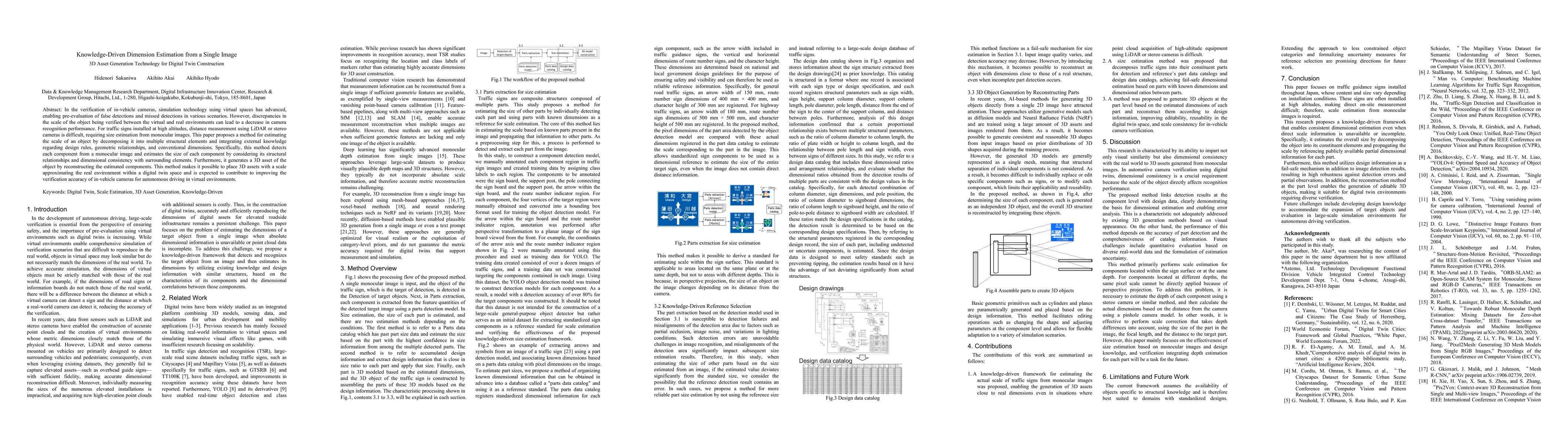 Thumbnail for Knowledge-Driven Dimension Estimation from a Single Image -3D Asset Generation Technology for Digital Twin Construction
