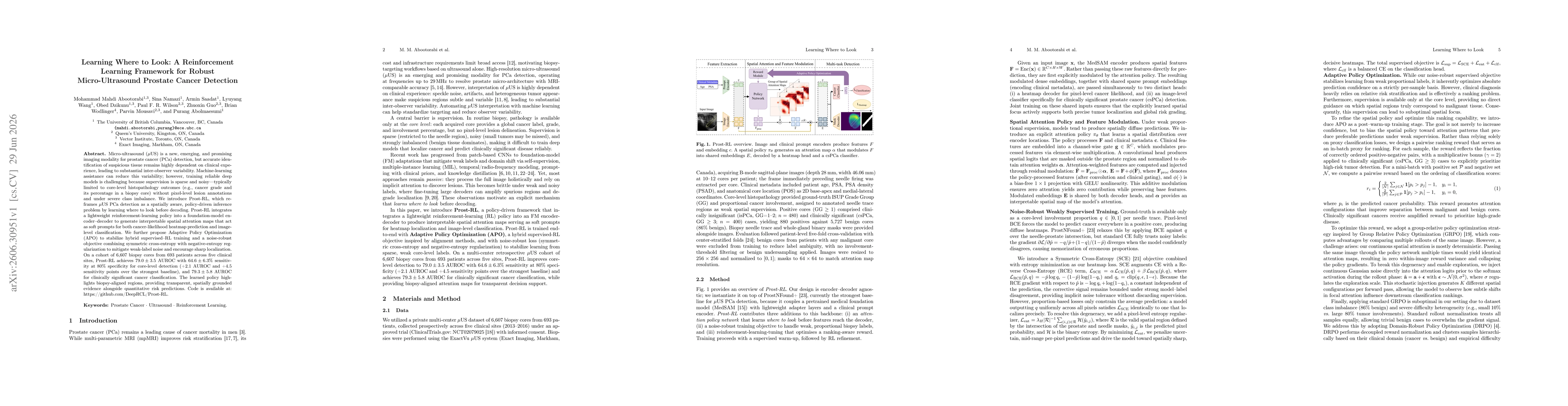 Thumbnail for Learning Where to Look: A Reinforcement Learning Framework for Robust Micro-Ultrasound Prostate Cancer Detection
