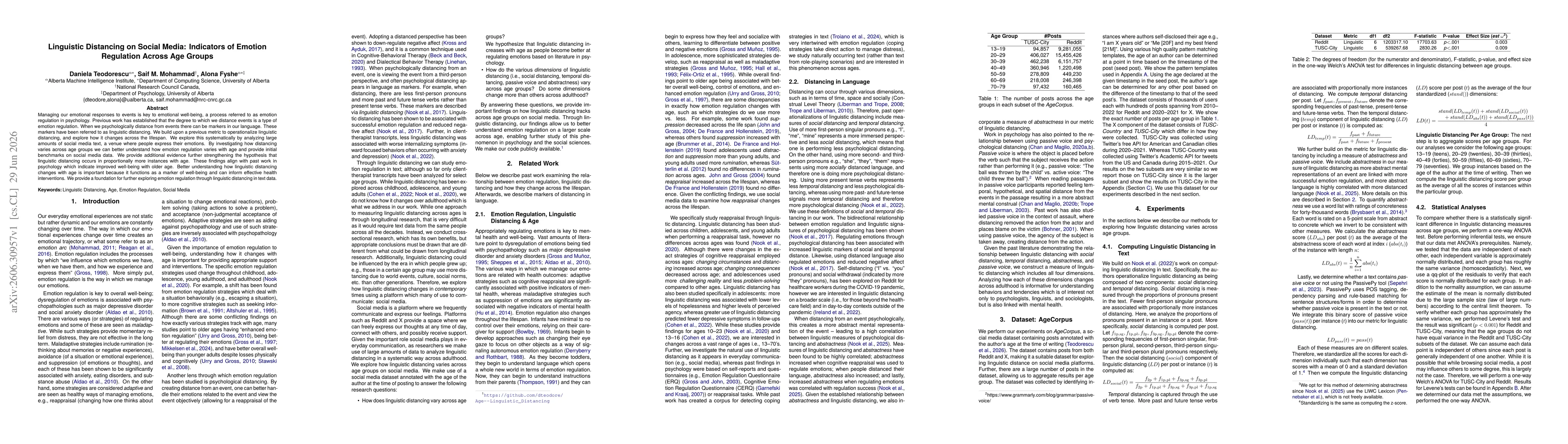 Thumbnail for Linguistic Distancing on Social Media: Indicators of Emotion Regulation Across Age Groups