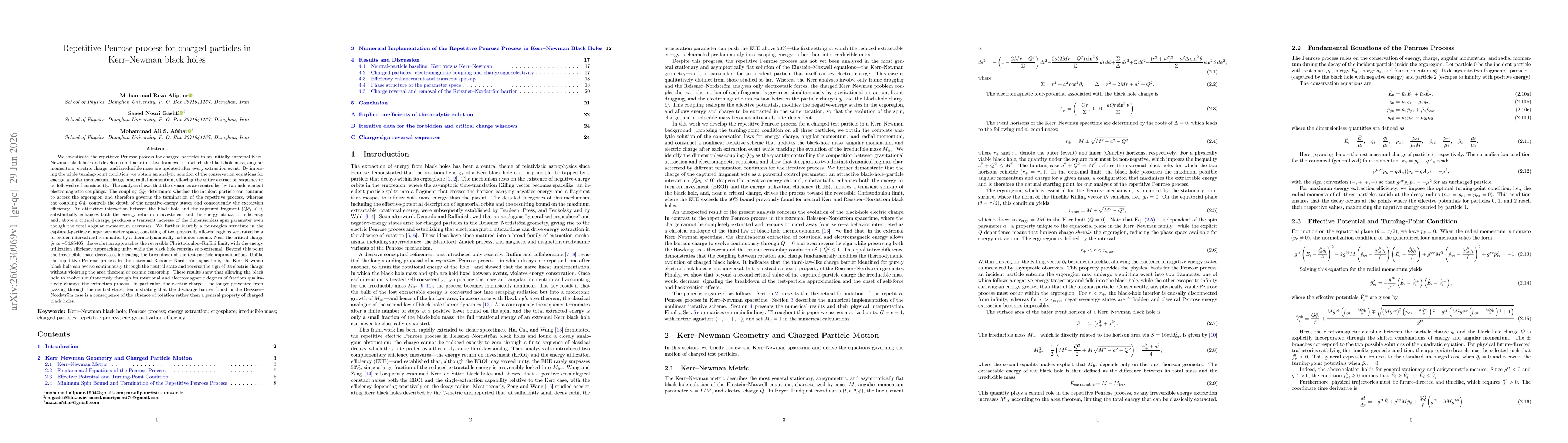 Thumbnail for Repetitive Penrose process for charged particles in Kerr-Newman black holes