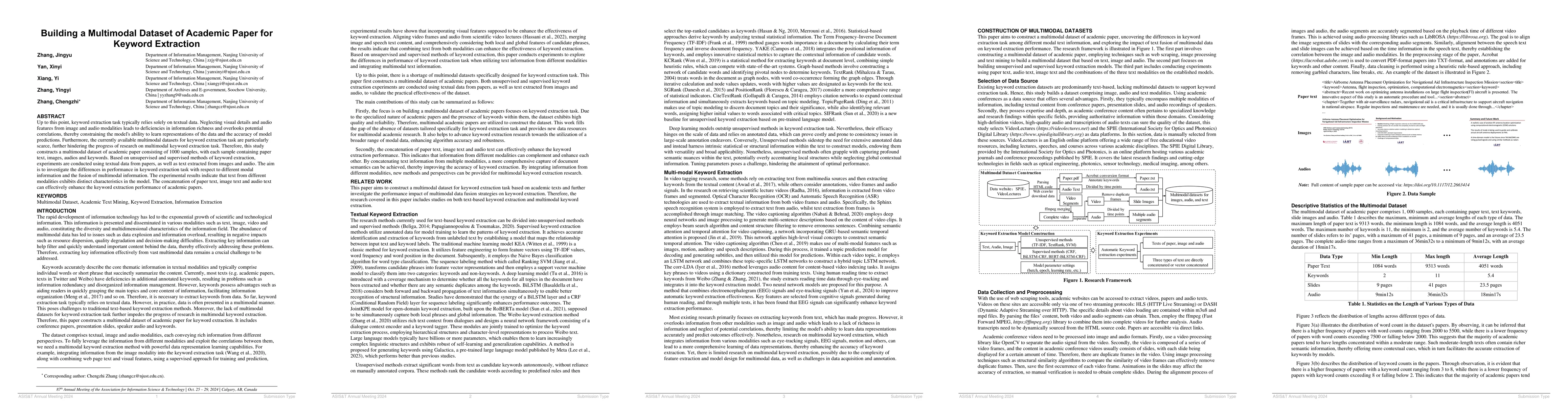 Thumbnail for Building a Multimodal Dataset of Academic Paper for Keyword Extraction