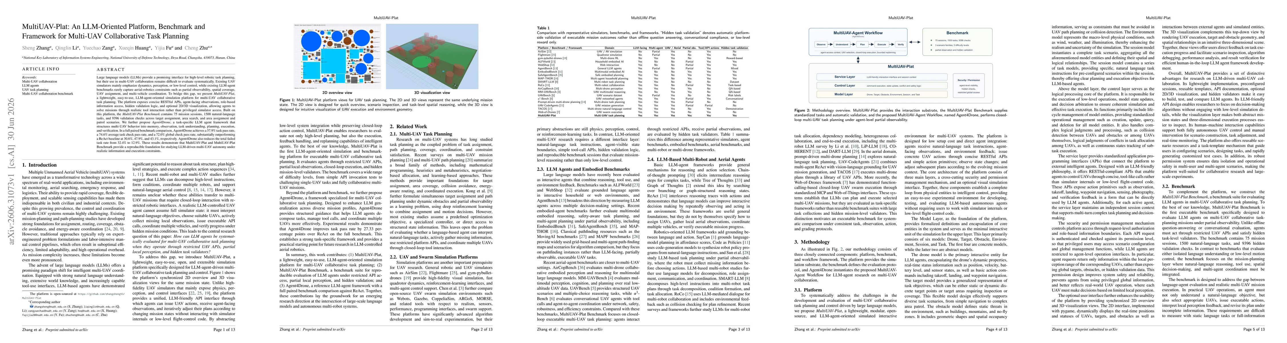 Thumbnail for MultiUAV-Plat: An LLM-Oriented Platform, Benchmark and Framework for Multi-UAV Collaborative Task Planning