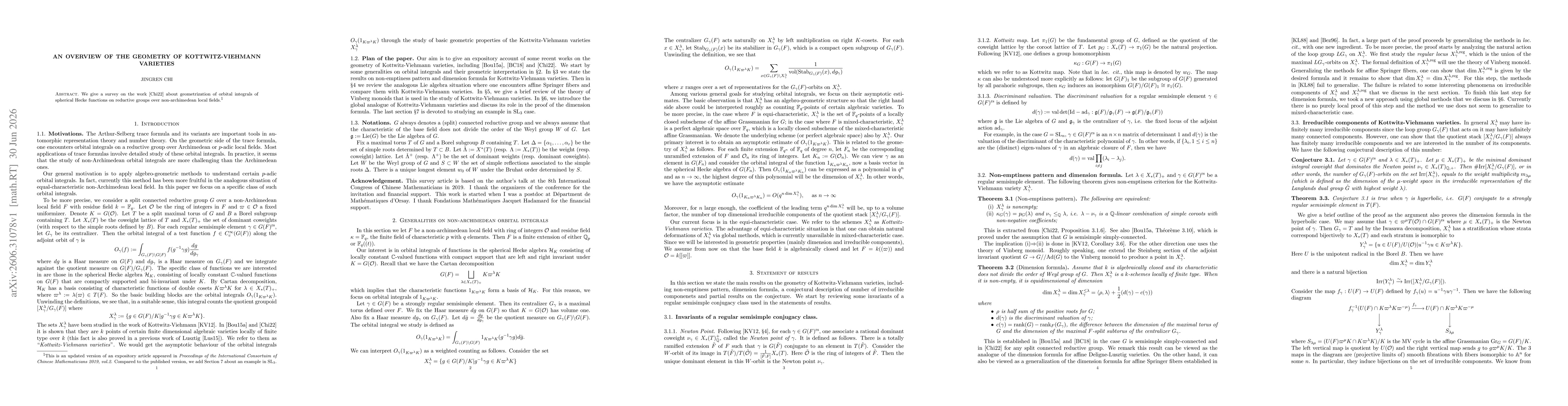 Thumbnail for An overview of the geometry of Kottwitz-Viehmann varieties