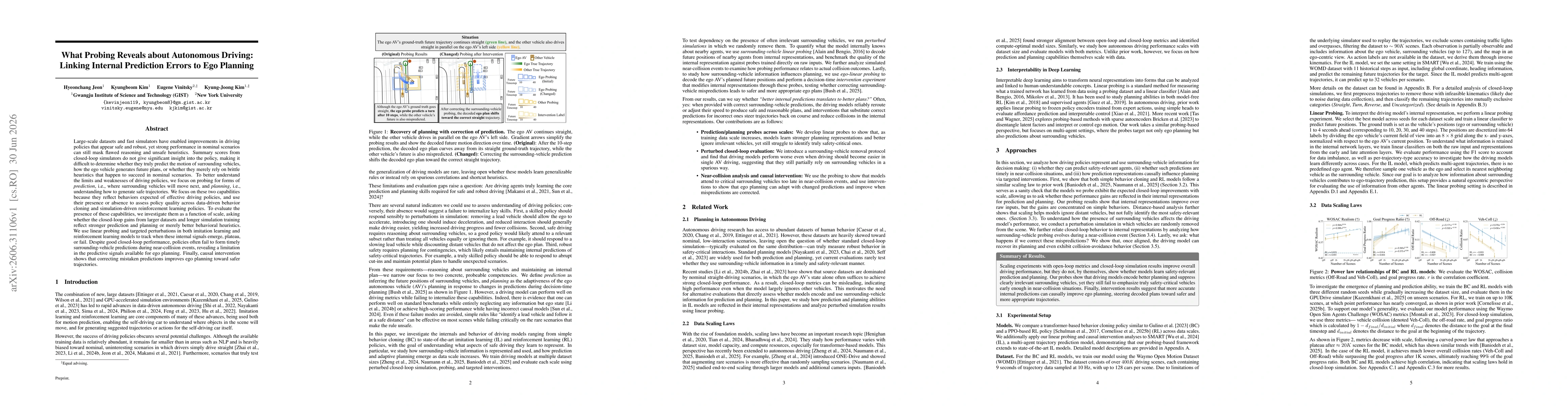 Thumbnail for What Probing Reveals about Autonomous Driving: Linking Internal Prediction Errors to Ego Planning