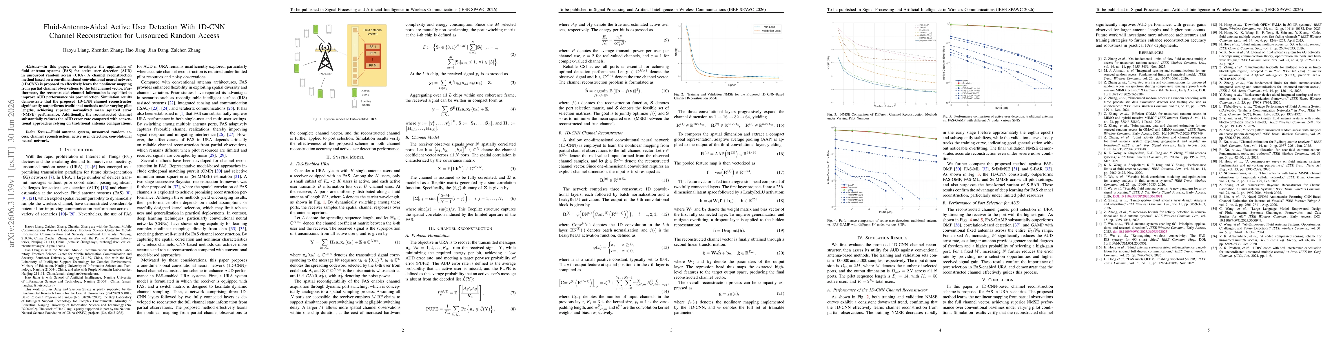 Thumbnail for Fluid-Antenna-Aided Active User Detection With 1D-CNN Channel Reconstruction for Unsourced Random Access