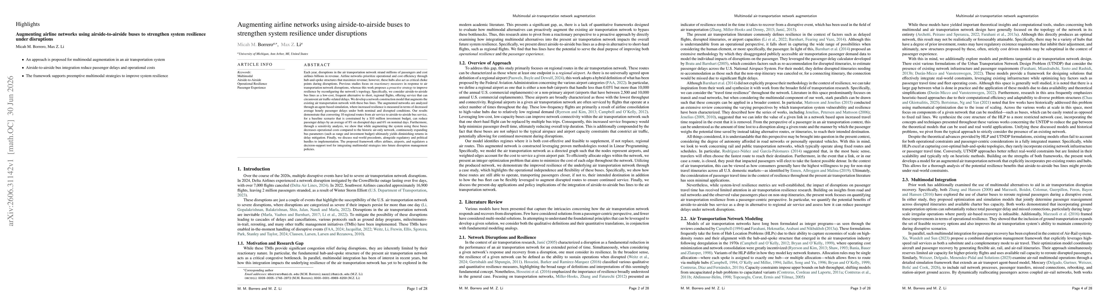 Thumbnail for Augmenting airline networks using airside-to-airside buses to strengthen system resilience under disruptions