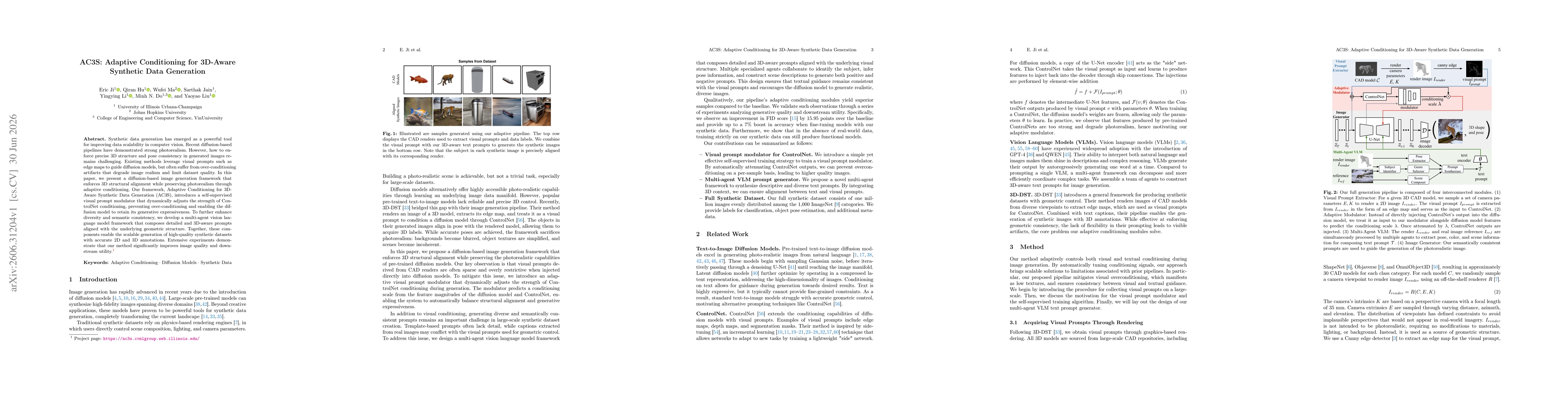 Thumbnail for AC3S: Adaptive Conditioning for 3D-Aware Synthetic Data Generation