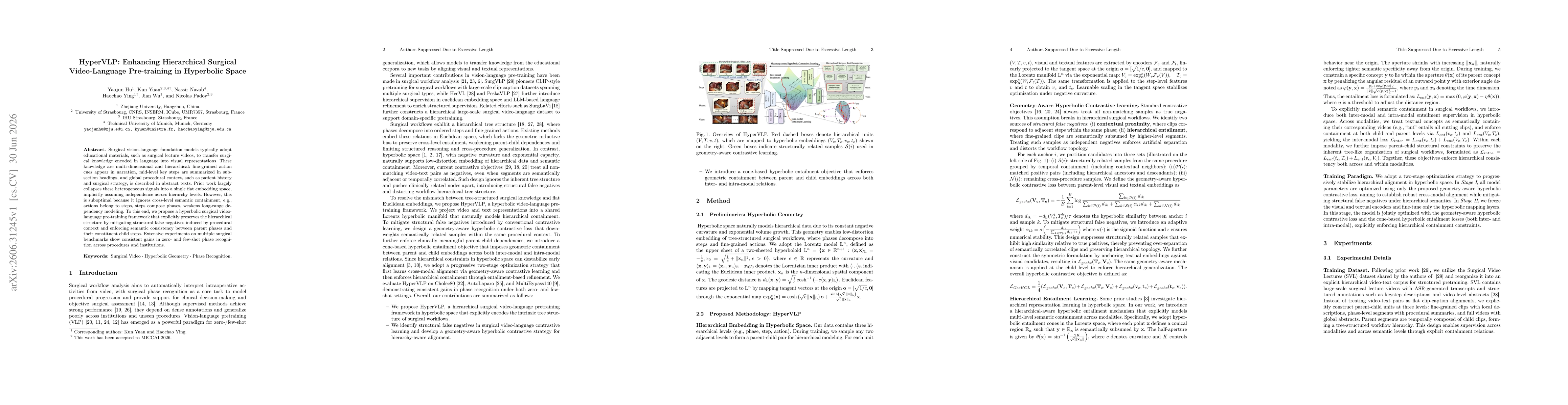 Thumbnail for HyperVLP: Enhancing Hierarchical Surgical Video-Language Pre-training in Hyperbolic Space