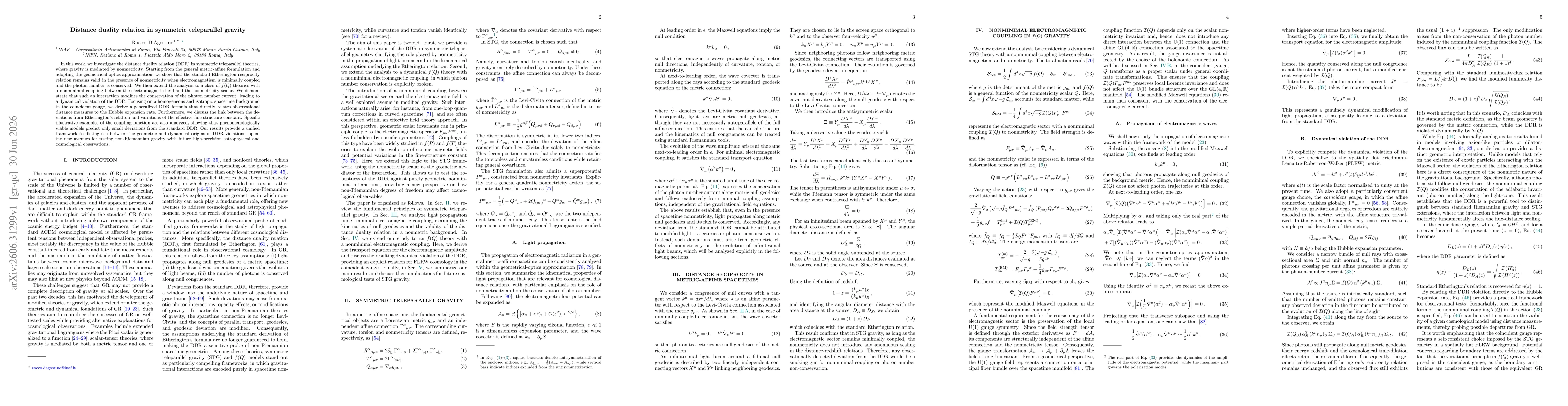 Thumbnail for Distance duality relation in symmetric teleparallel gravity