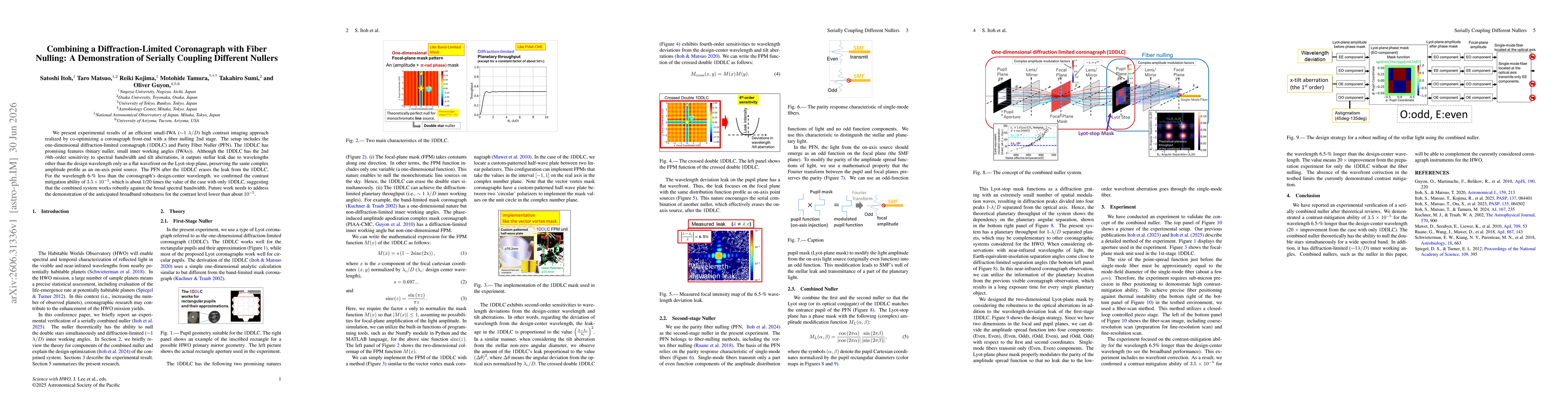 Thumbnail for Combining a Diffraction-Limited Coronagraph with Fiber Nulling: A Demonstration of Serially Coupling Different Nullers