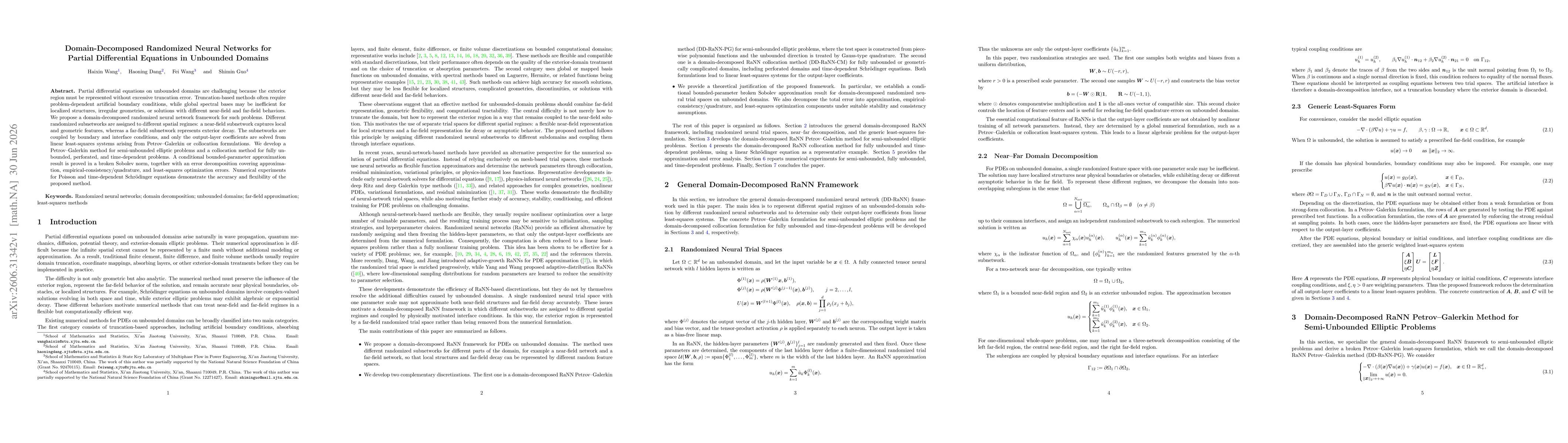Thumbnail for Domain-Decomposed Randomized Neural Networks for Partial Differential Equations in Unbounded Domains