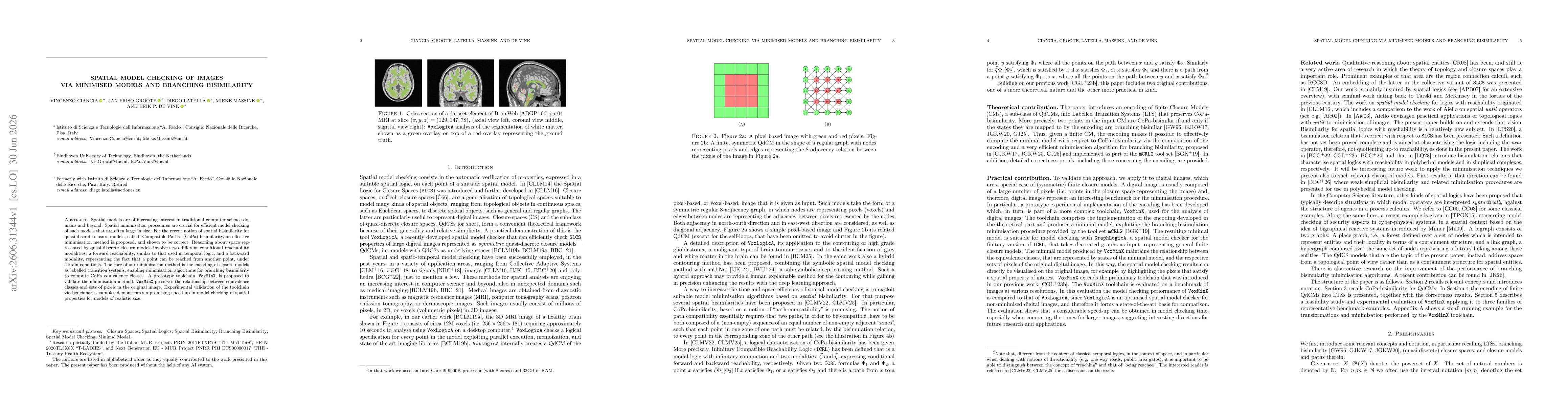 Thumbnail for Spatial Model Checking of Images via Minimised Models and Branching Bisimilarity