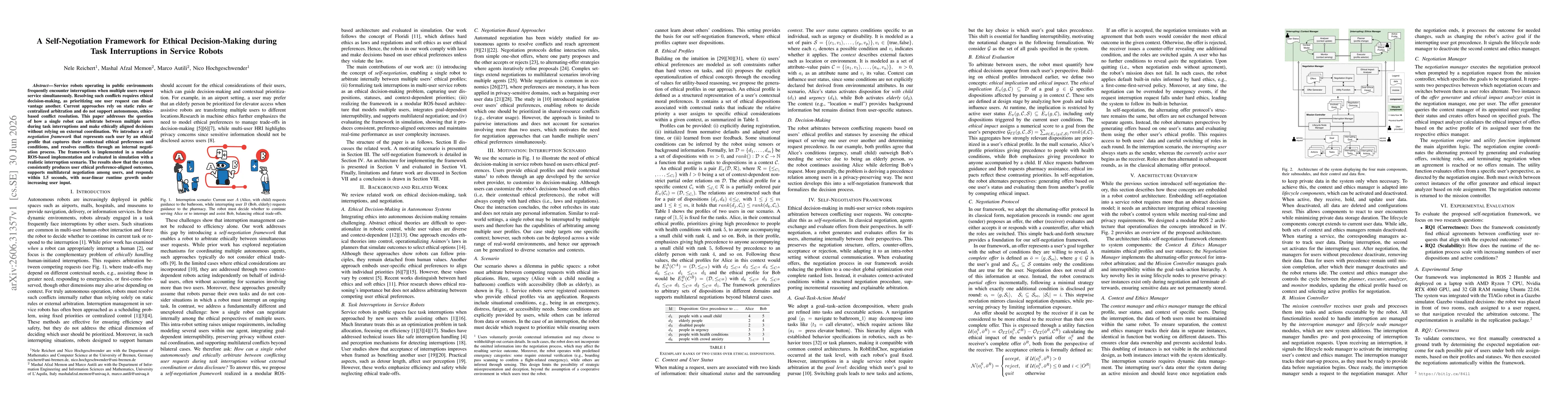Thumbnail for A Self-Negotiation Framework for Ethical Decision-Making during Task Interruptions in Service Robots