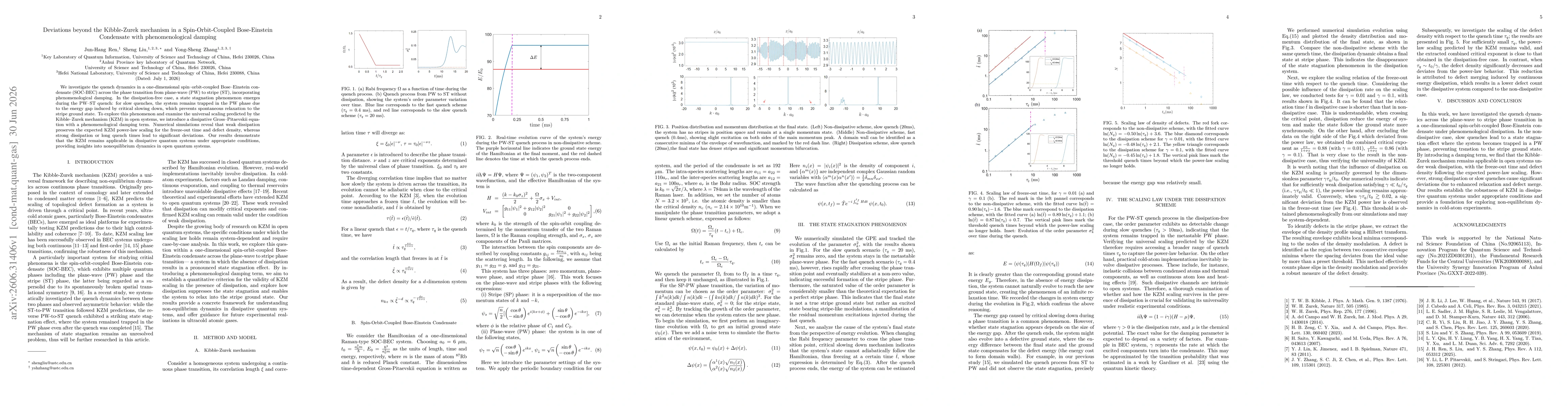 Thumbnail for Deviations beyond the Kibble-Zurek mechanism in a Spin-Orbit-Coupled Bose-Einstein Condensate with phenomenological damping