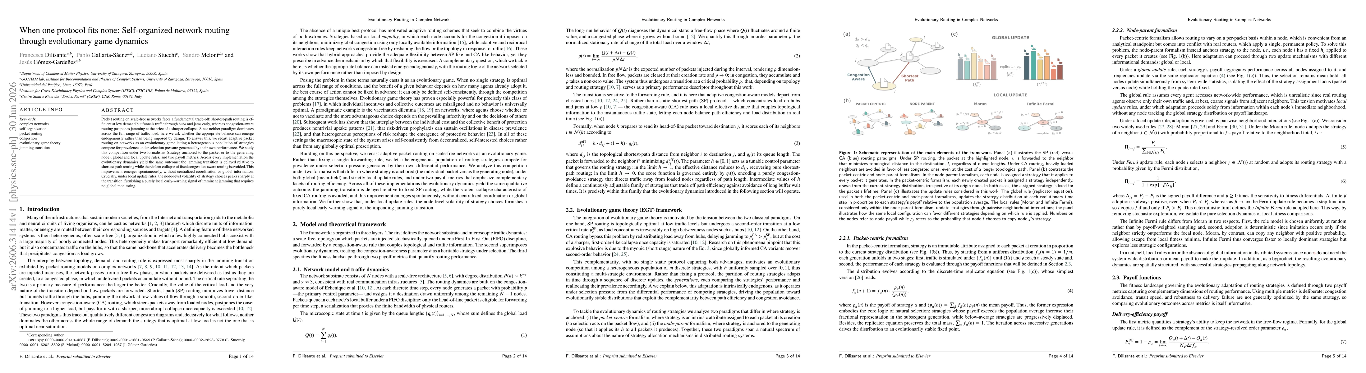 Thumbnail for When one protocol fits none: Self-organized network routing through evolutionary game dynamics