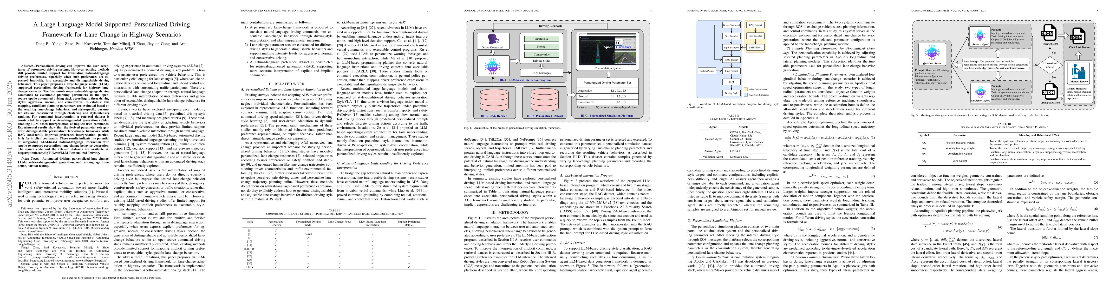 Thumbnail for A Large-Language-Model Supported Personalized Driving Framework for Lane Change in Highway Scenarios