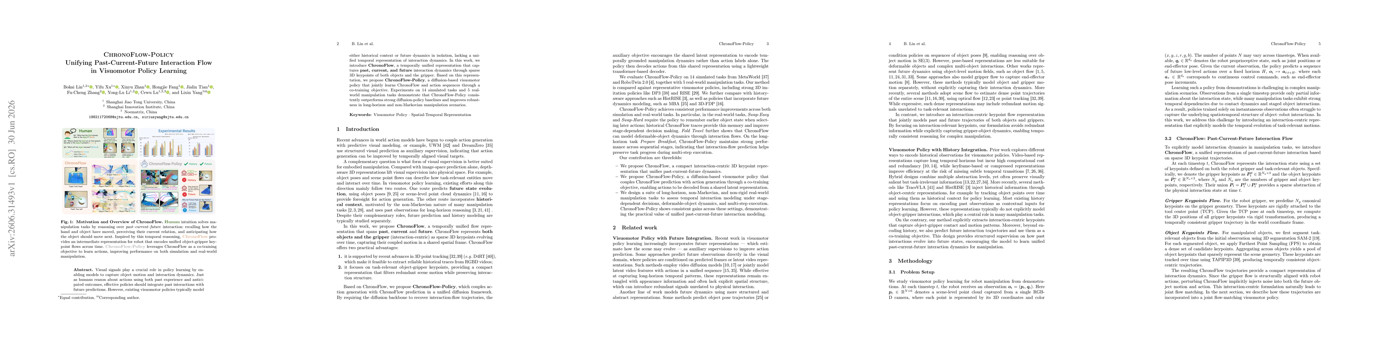 Thumbnail for ChronoFlow-Policy: Unifying Past-Current-Future Interaction Flow in Visuomotor Policy Learning