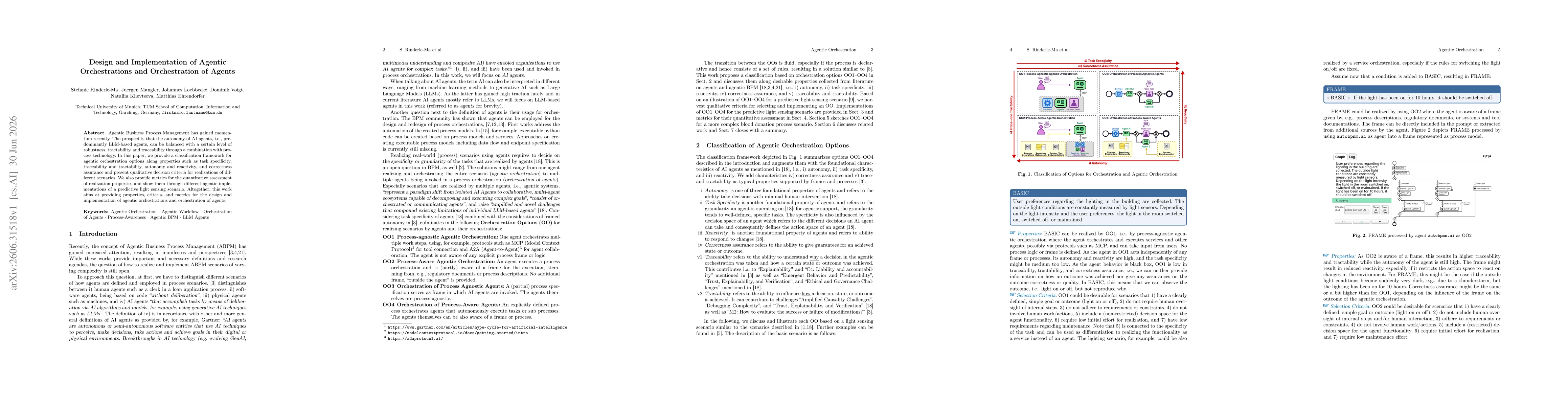 Thumbnail for Design and Implementation of Agentic Orchestrations and Orchestration of Agents