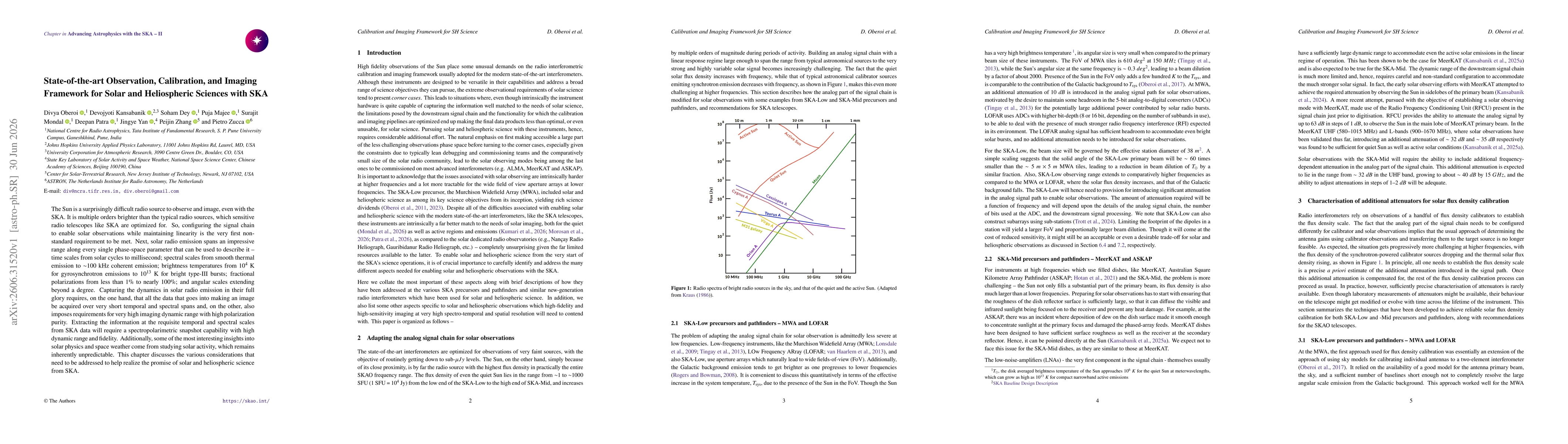 Thumbnail for State-of-the-art Observation, Calibration, and Imaging Framework for Solar and Heliospheric Sciences with SKA