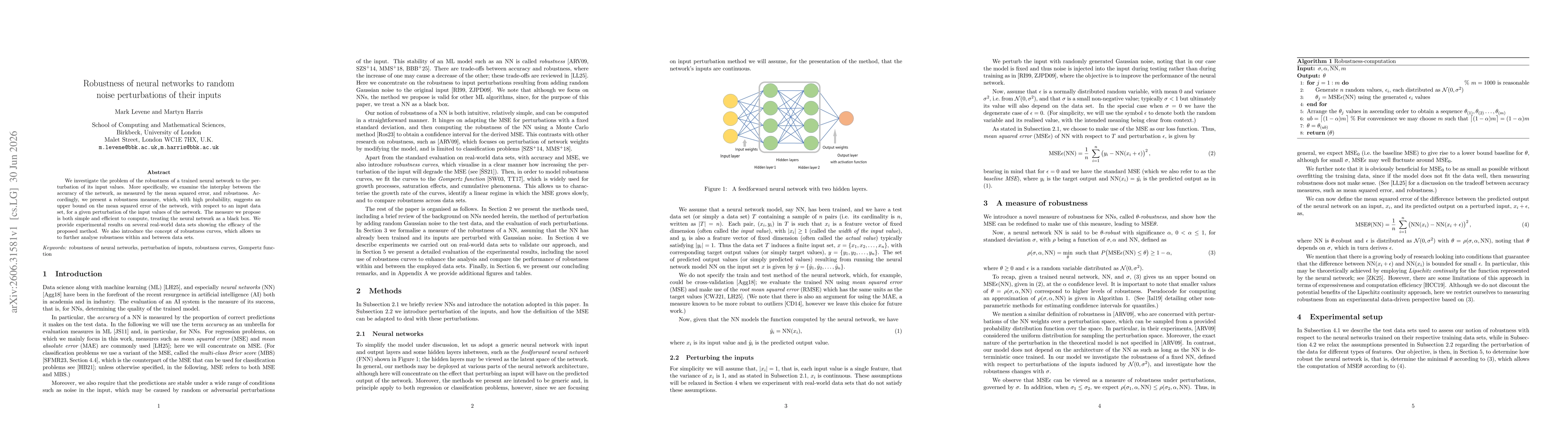 Thumbnail for Robustness of neural networks to random noise perturbations of their inputs