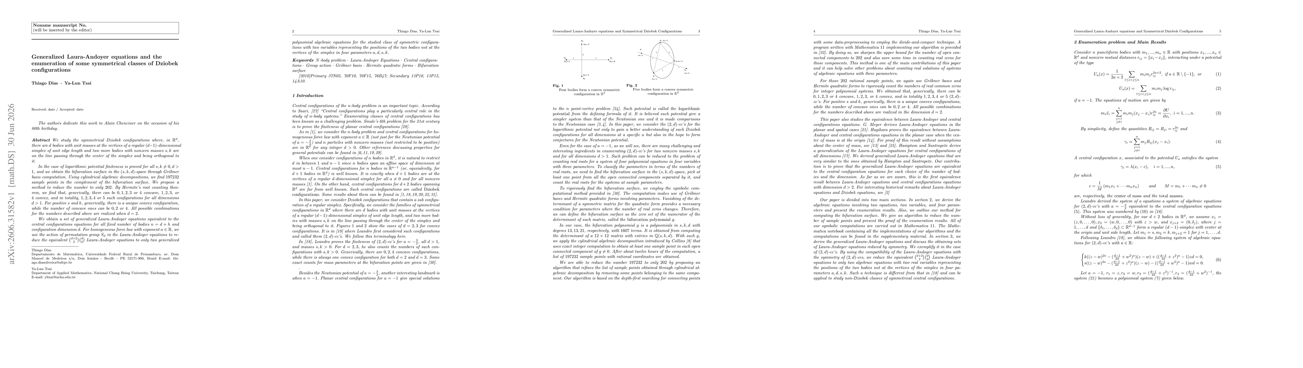 Thumbnail for Generalized Laura-Andoyer equations and the enumeration of some symmetrical classes of Dziobek configurations