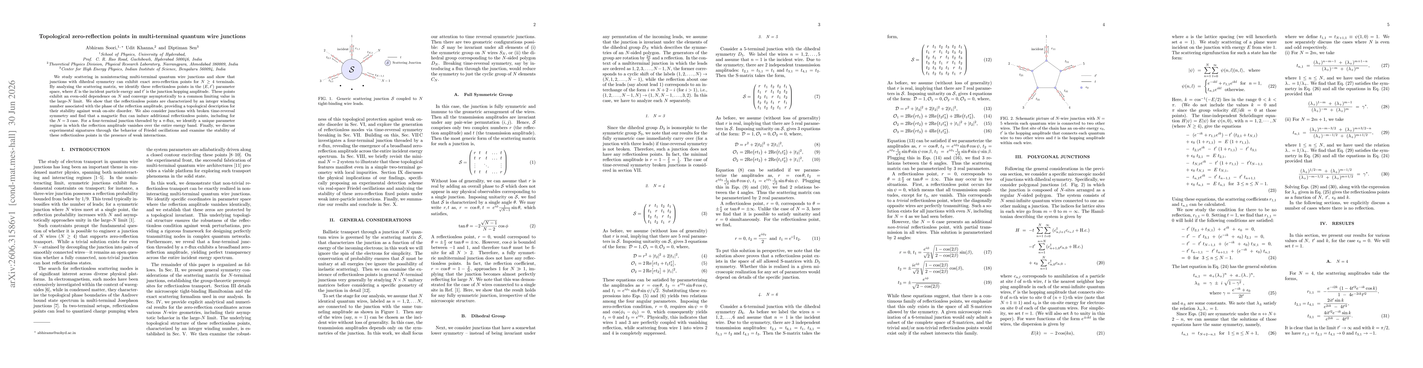 Thumbnail for Topological zero-reflection points in multi-terminal quantum wire junctions