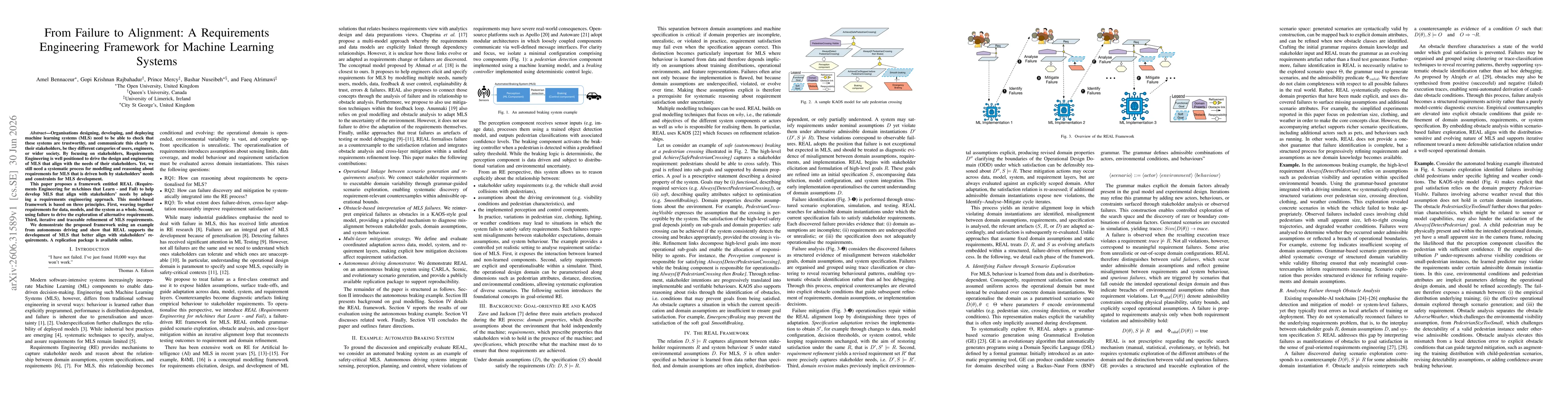 Thumbnail for From Failure to Alignment: A Requirements Engineering Framework for Machine Learning Systems