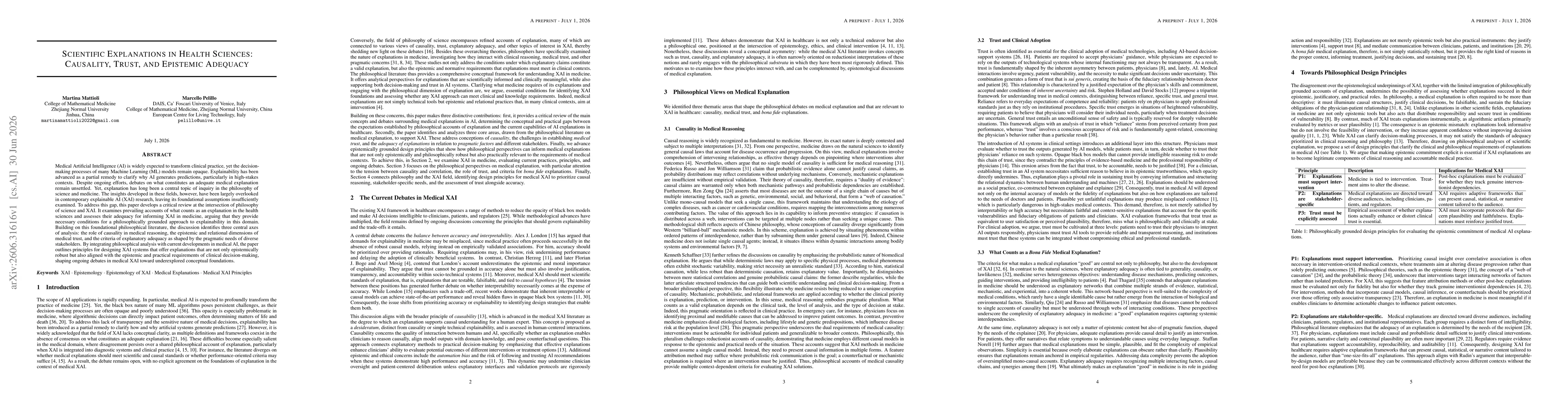 Thumbnail for Scientific Explanations in Health Sciences: Causality, Trust, and Epistemic Adequacy