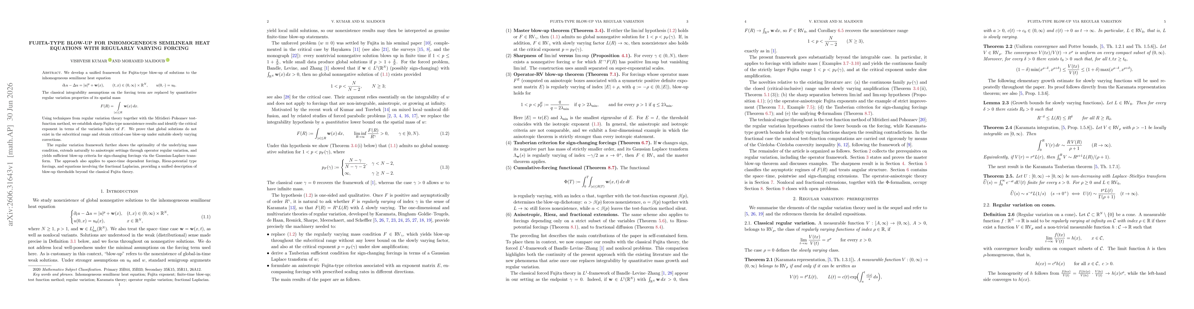 Thumbnail for Fujita-type blow-up for inhomogeneous semilinear heat equations with regularly varying forcing